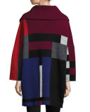 Halladale Check Long Draped Cardigan 