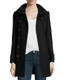 Daylesmoore Wool-Blend Zip-Pocket Trench Coat 