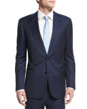 G-Line Textured Tonal-Striped Wool Suit, Navy