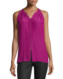 Patricia Sleeveless Lace-Up Top