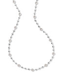 Silver Rock Candy Multi-Stone Necklace in Clear Quartz, 40"