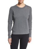 Downtown Mesh-Back Sweatshirt, Gray