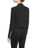 Cropped Military Jacket, Black