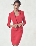 Ruffle-Front Crepe Dress Suit 