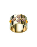Petillante 18k Champagne Diamond Wide Ring 