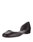 Cutie Leather d'Orsay Ballerina Flat, Black