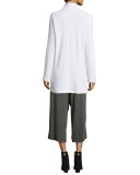Cozy Jersey Wide-Leg Cropped Pants 