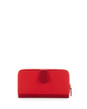 Longchamp 2.0 Zip-Around Wallet, Poppy/Ruby