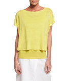 Short-Sleeve Poncho Box Top, Yarrow