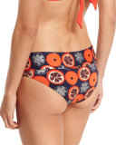 Tangerine Fold-Over Scoop Swim Bottom, Multi