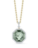 Empire Large Prasiolite Pendant Necklace