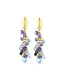 Blue Rain Flurries Cluster Drop Earrings