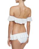 Sirolo Italian Solid Ruffle Swim Bottom