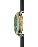 Runwell Coin Edge Watch with Leather Strap, 38mm