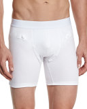 Modal-Cotton 6" Trunks, White