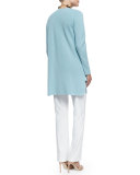 Silk Cotton Interlock Long Jacket, Capri