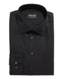 Solid Poplin Dress Shirt, Black 