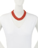 Four-Strand Italian Coral Bead Necklace