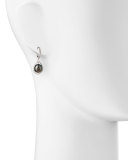 18k Gray South Sea Pearl & Diamond Halo Earrings