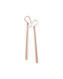 18K Rose Gold Elongated Diamond Earrings