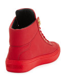 Argyle Men's Textured Leather High-Top Sneaker