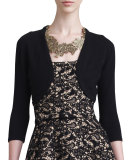 Cashmere-Silk Bolero, Black