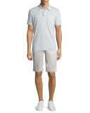 Griffin Flat-Front Shorts, Taupe 