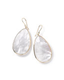 18k Rock Candy Large Teardrop Earrings in Clear Quartz