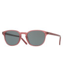 Fairmont Mirrored Square Sunglasses, Pink