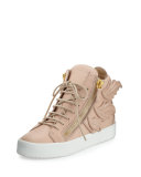 Wings Leather High-Top Sneaker, Shell