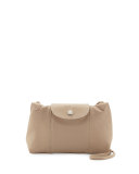 Le Pliage Cuir Small Crossbody Bag, Greige