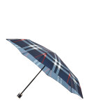 Sustainable Trafalgar Packable Check Umbrella, Navy