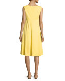 Sleeveless Jersey Trapeze Dress