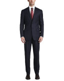 Solid Wool Suit, Navy