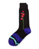 Mainline Striped Floral Socks