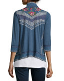 Sabine Embroidered Wrap Jacket 