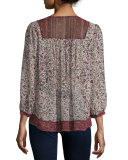 Emryn Paisley Floral Georgette Top