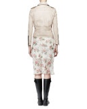 Classic Moto Leather Jacket, Rose Poudre