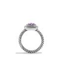 Petite Albion Ring with Amethyst and Diamonds