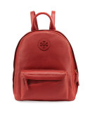 Zip-Around Leather Backpack, Light Redwood