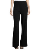 Washable Wide-Leg Pants, Black 