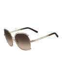 Isidora Metal Aviator Sunglasses