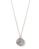 18k Lollipop Medium Round Pendant Necklace