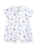 Seven Seas Pima Sailor Shortall, Blue/White, Size 3-24 Months