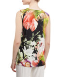 Alfresco-Print Jersey Layering Tank Top