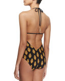 Moroccan Medallion Printed One-Piece Swimsuit