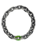 Sterling Silver Bracelet with Green Jade Link