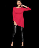 Jewel-Neck Asymmetric Tunic 