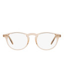Riley Round Transparent Optical Frames, Pink