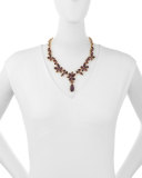 amethyst-colored statement necklace